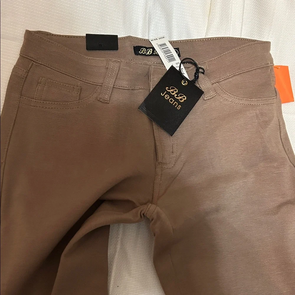 BB Jeans Brown Rhinestone Pocket Pants - Picture 3 of 5